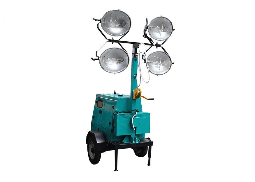 Air Cooled 76m Portable Generator Light Tower , Diesel Generator Light Tower