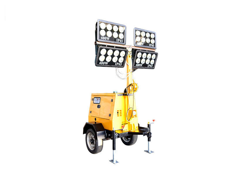 4 Stroke 4x500W 3000rpm Lighting Tower Generator , Portable Light Generator