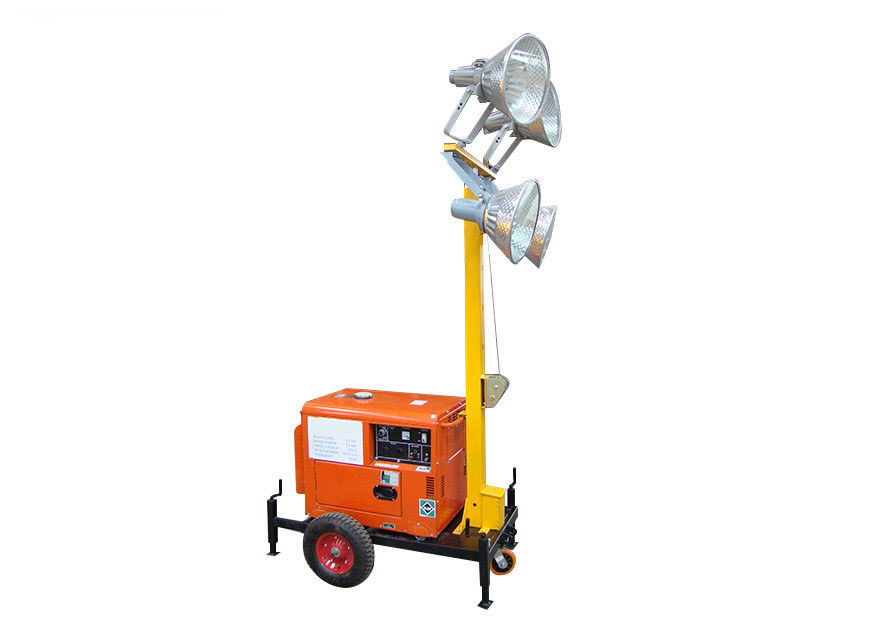 4 Wheels 7m 1 Phase 5KVA Lighting Tower Generator