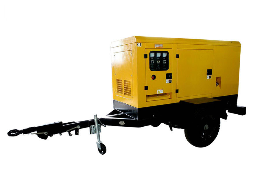 4 Wheels 94KVA 75KW Mobile Genset Trailer , Mobile Diesel Generators